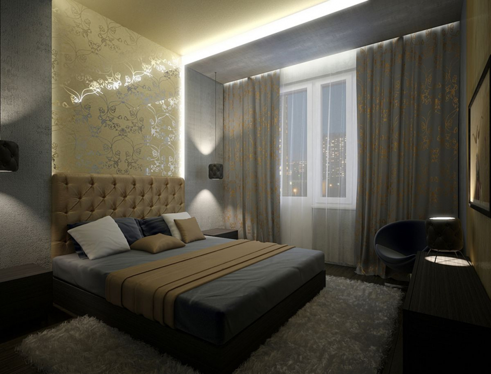 Интерьер обычной спальни