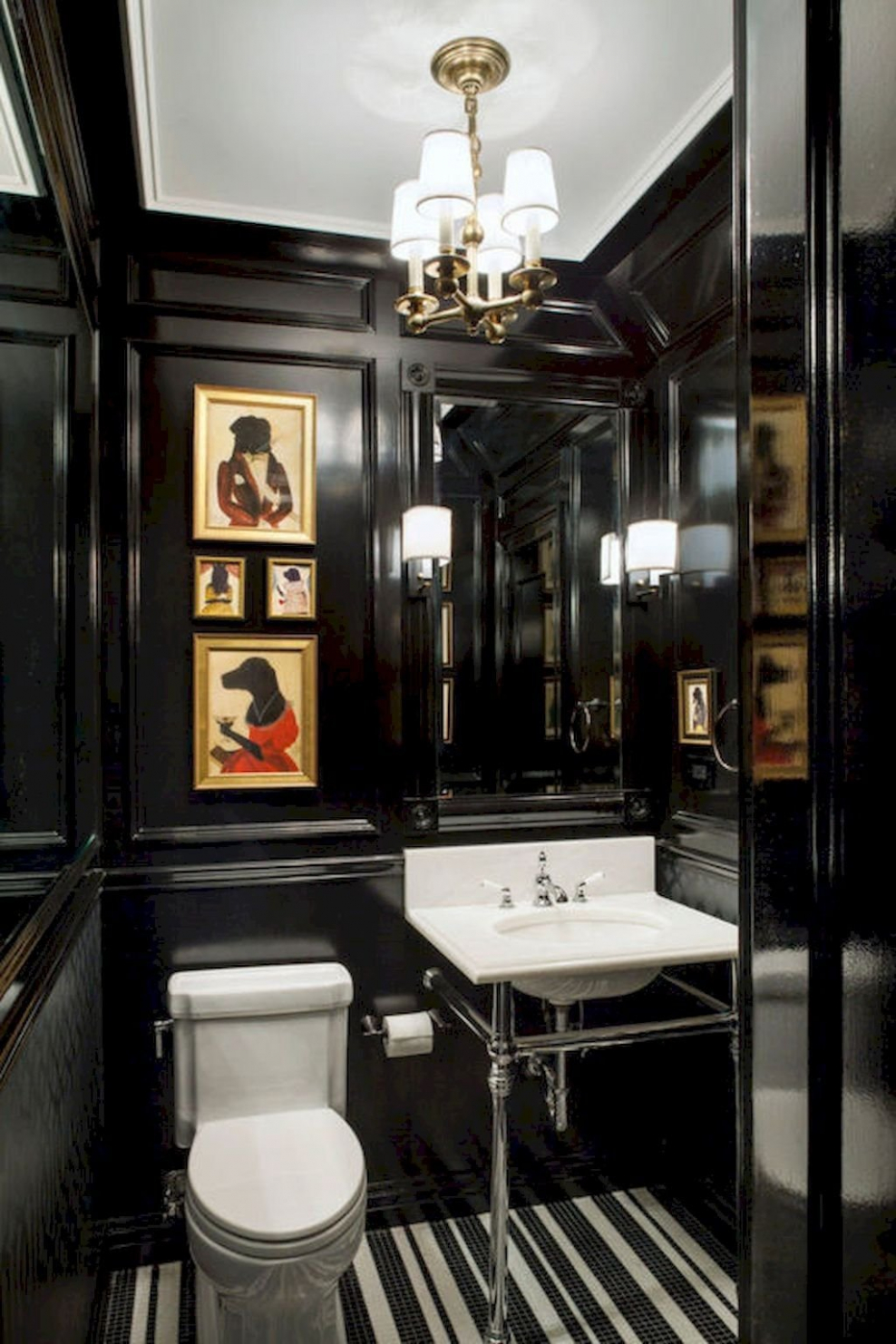 Туалетная комната в стиле арт деко