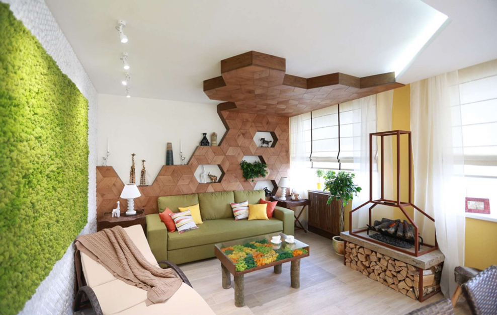 ЭКОДИЗАЙН В интерьере гостиной