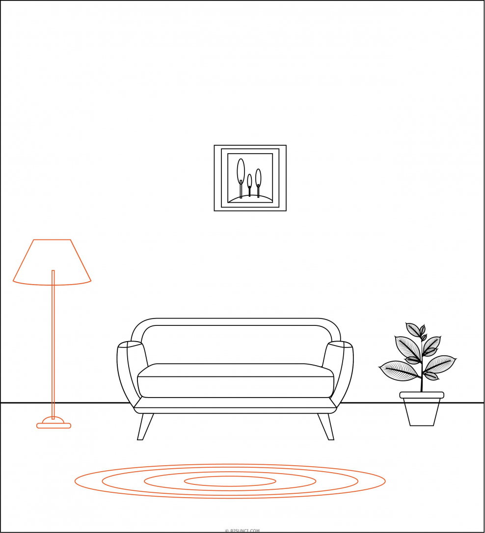 Перспектива комнаты спальни