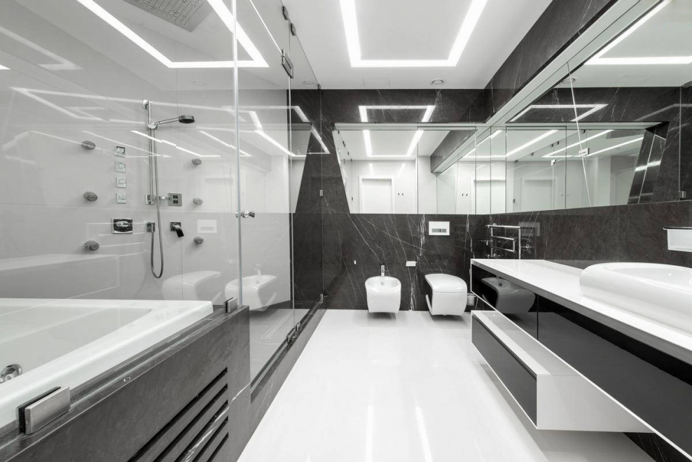 Ванная комната в стиле футуризм