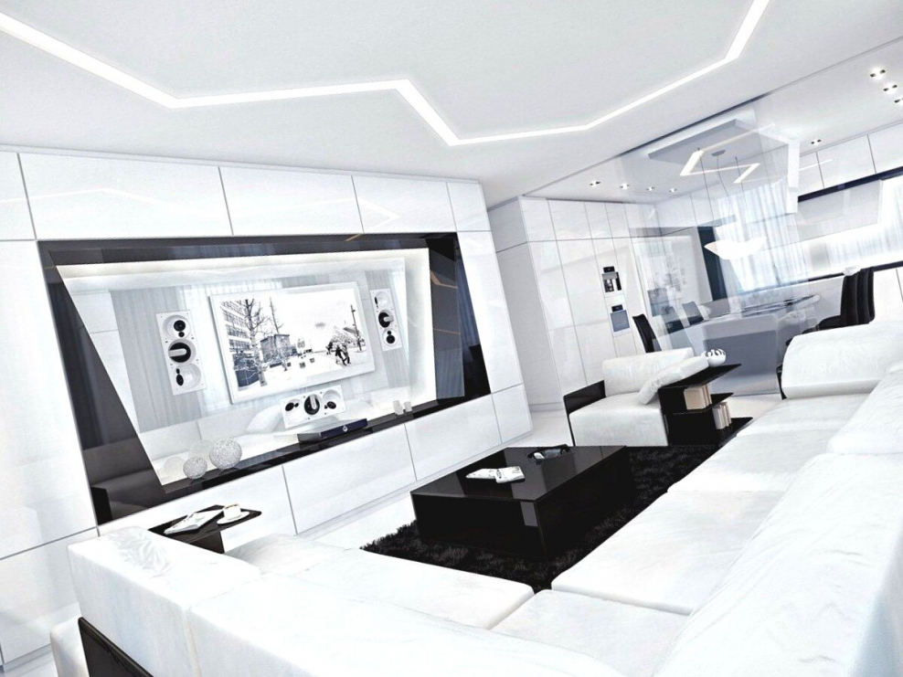 Интерьер гостиной в стиле Хай тек