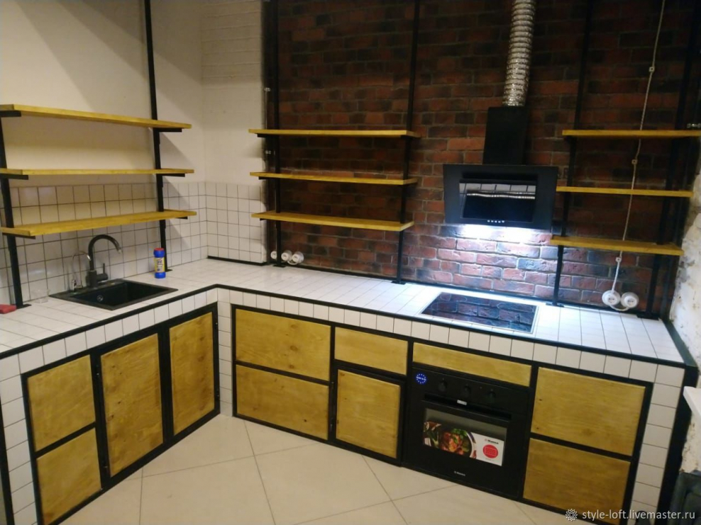Кухня лофт из металла