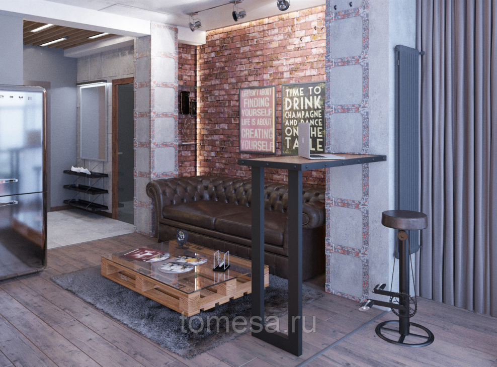 Стойка в стиле лофт