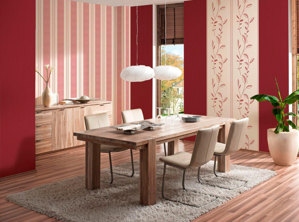 Сочетание обоев в интерьере