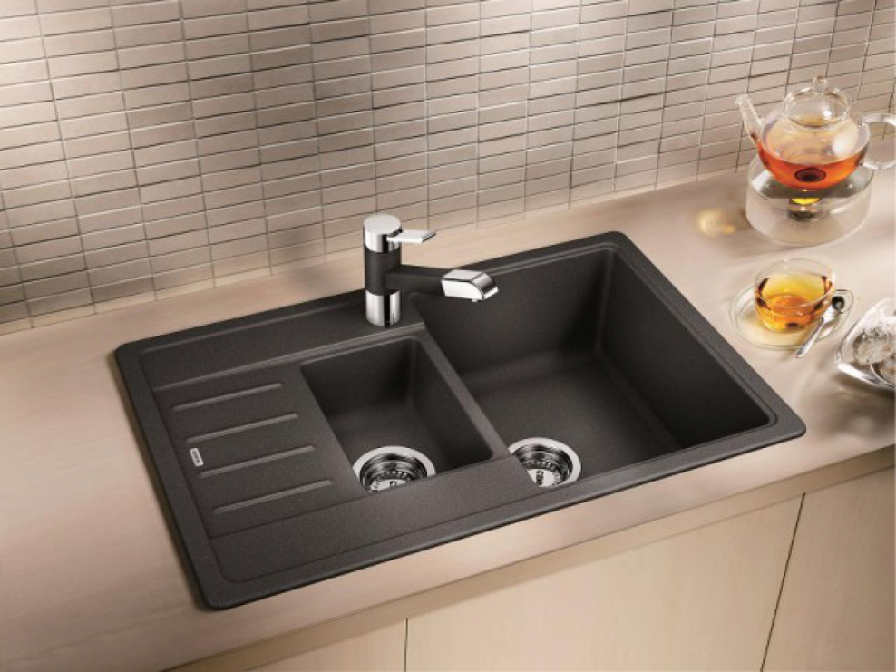 Врезная кухонная мойка 78 см Blanco Legra 6s Compact антрацит