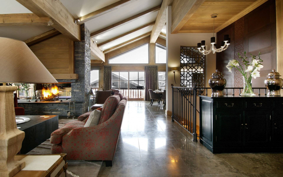 Шале Куршевель гостиная плитка