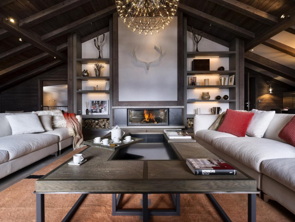 Гостиная в стиле Шале Куршевель