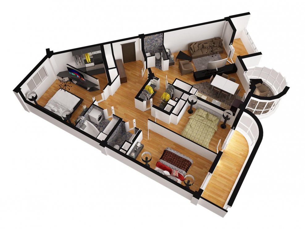 Квартира студия в симс 4 планировка