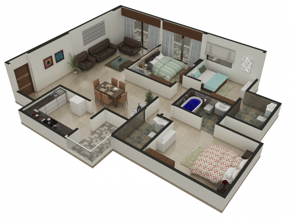 3d модель планировки квартиры