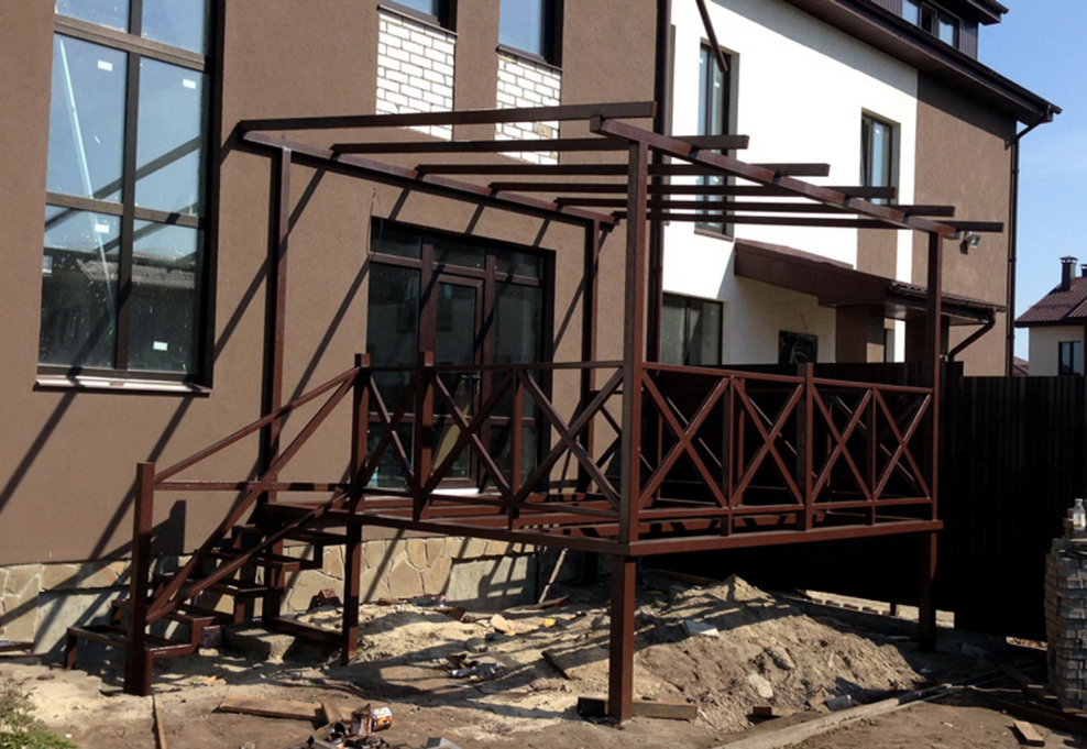 Веранда из металла