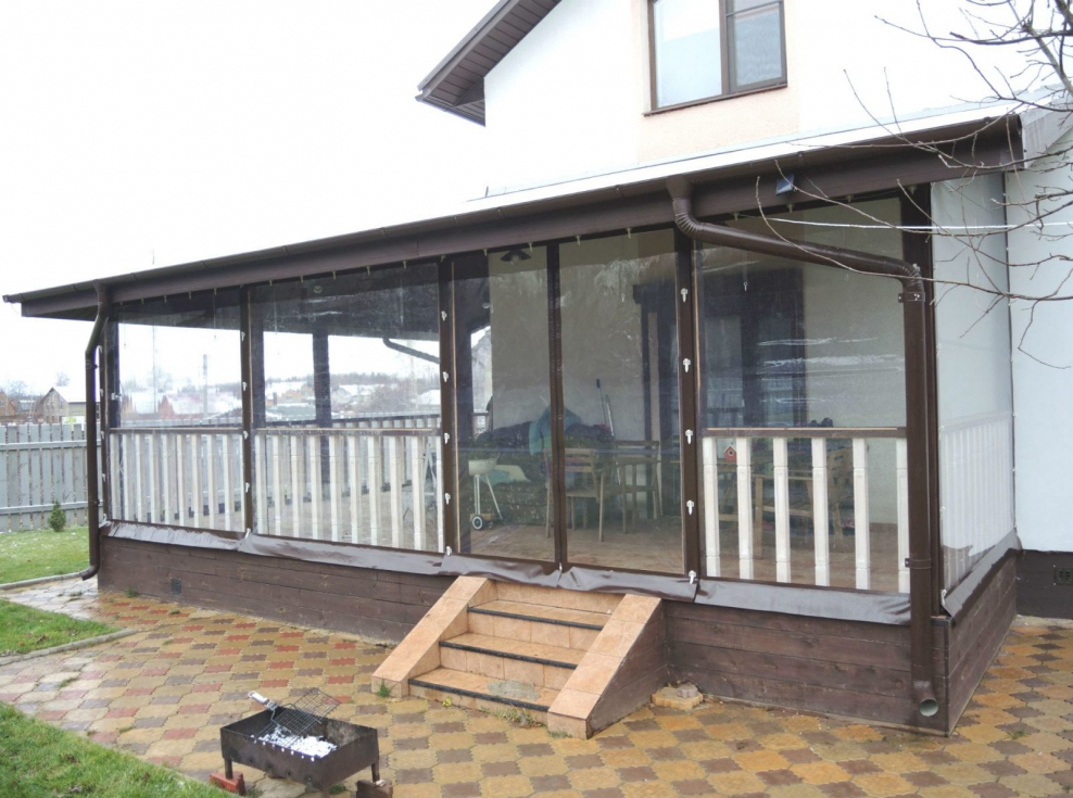 Пристроенное крыльцо беседка из металла