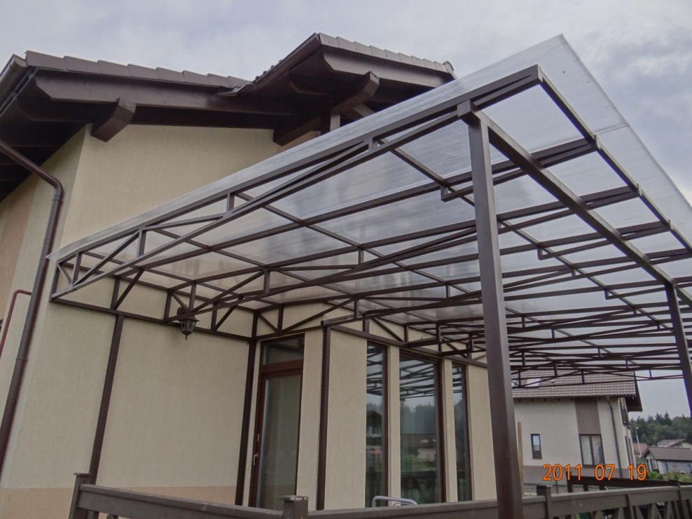 Каркас веранды из профильной трубы