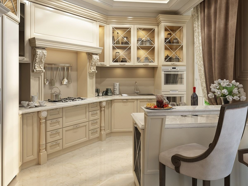 Интерьер кухни классика