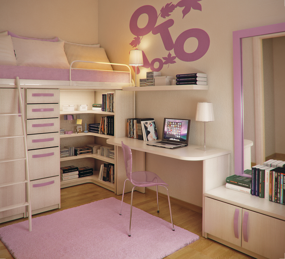 Маленькие комнаты для подростков девочек