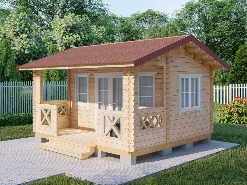 Садовый дом 3.8х5.3 из минибруса
