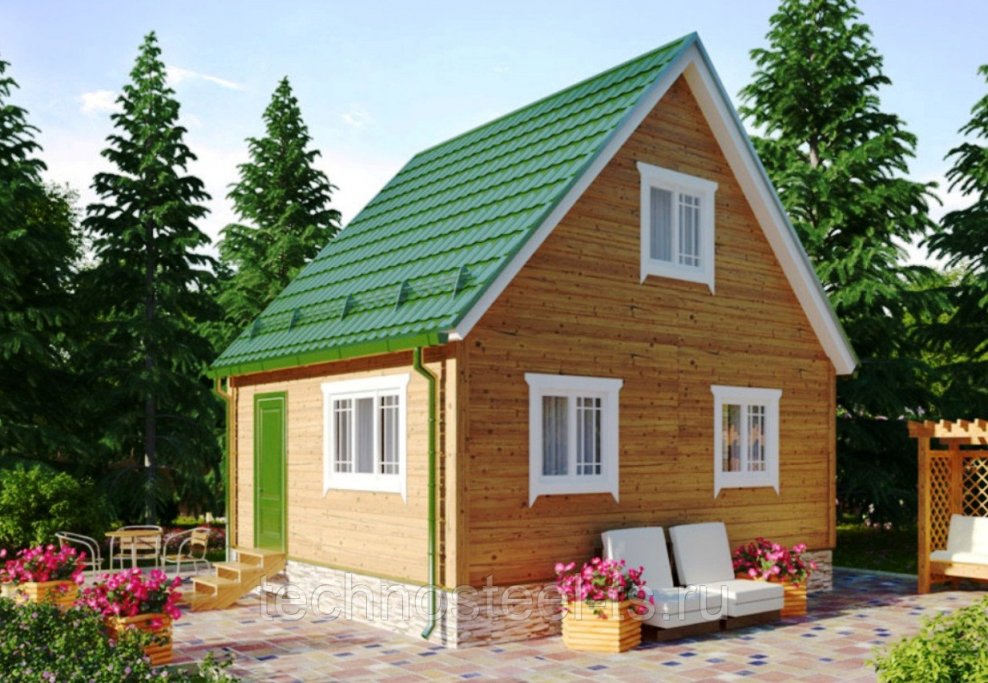 Каркасный дачный дом