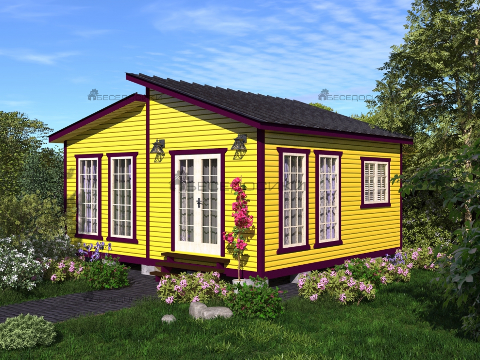 Щитовой дачный домик