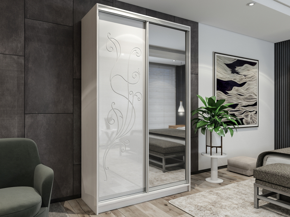 Шкаф серый глянец