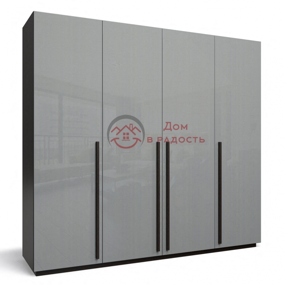 Шкаф купе серый с деревом