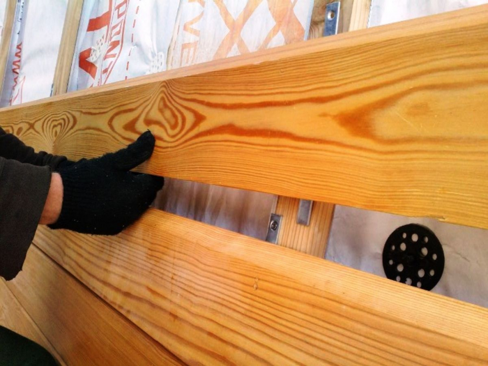 Планкен из лиственницы скрытый крепеж