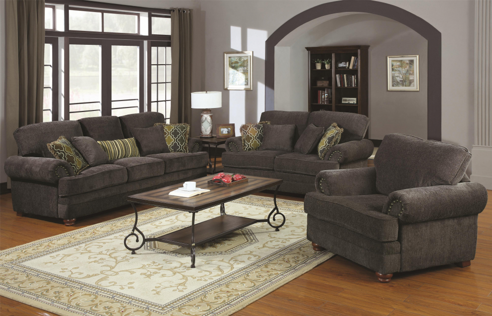 Диван цвета графит в интерьере