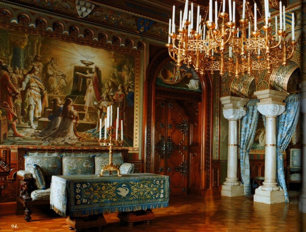 Замок в Германии Нойшванштайн убранство