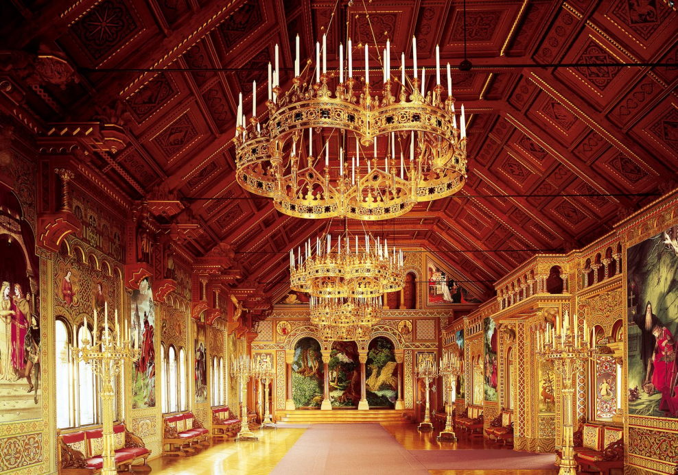 Замок Нойшванштайн Фюссен внутри