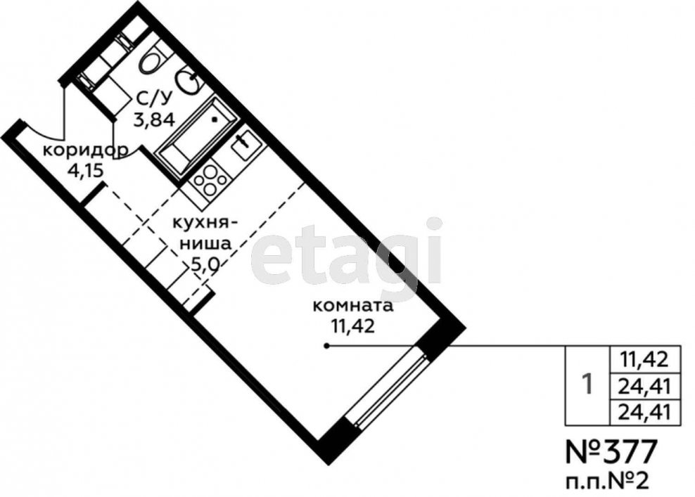 ЖК зелёные аллеи студия планировка