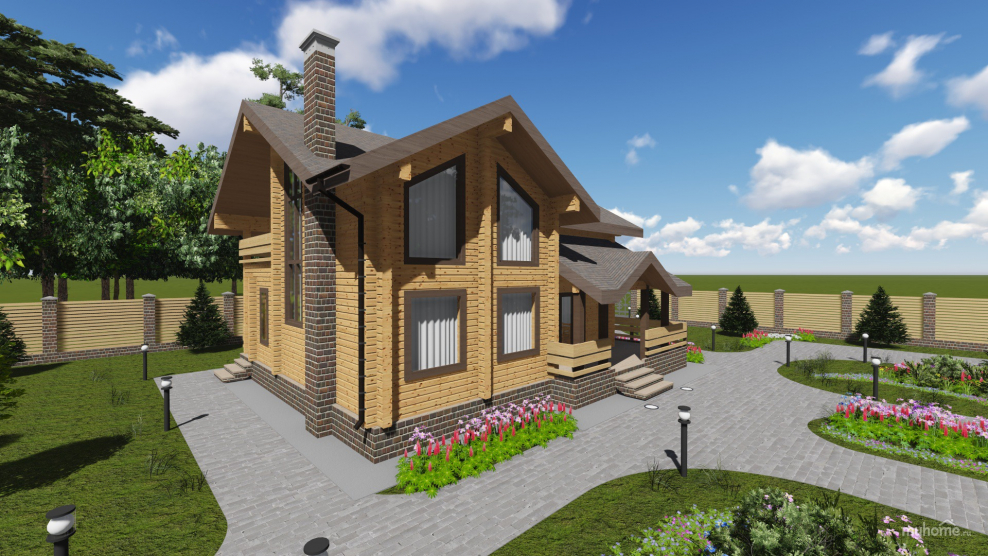 Загородный дом с участком и гаражом