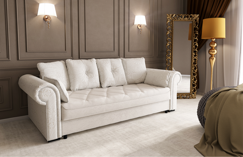 Диван-кровать Versace (3-х местный) белый (versus)