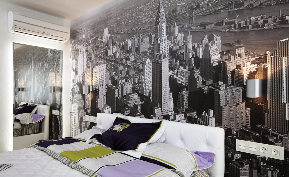 Яркие фотообои в интерьере