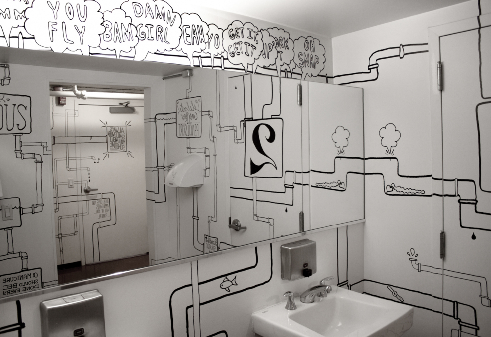 Ванна в стиле граффити