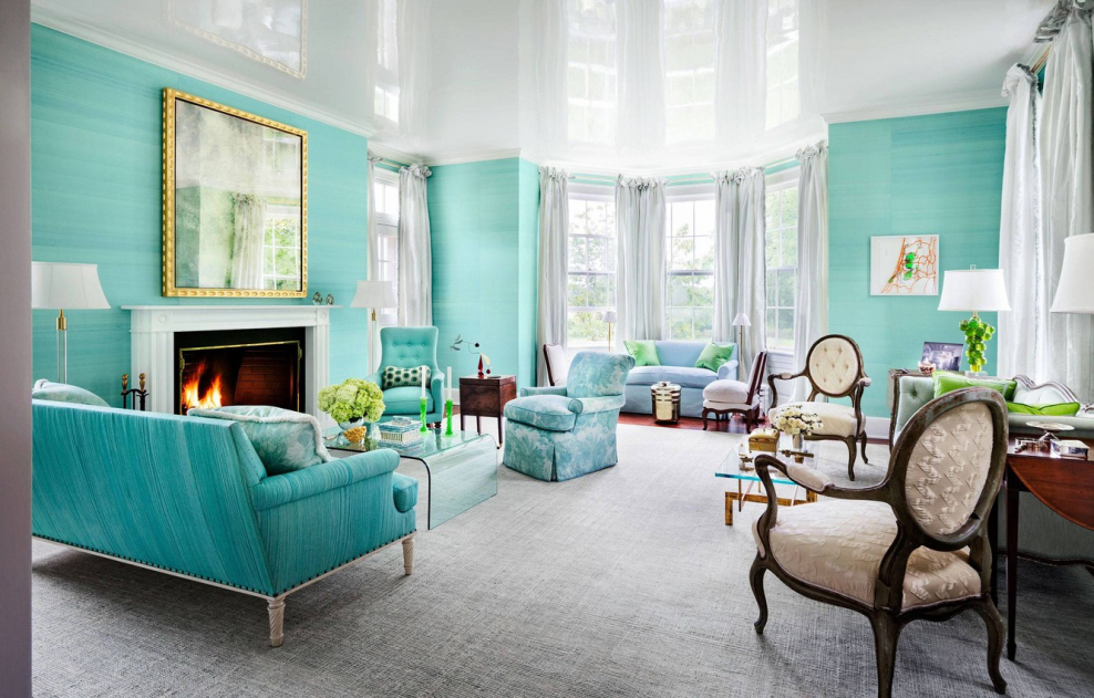 Цвет Тиффани в интерьере