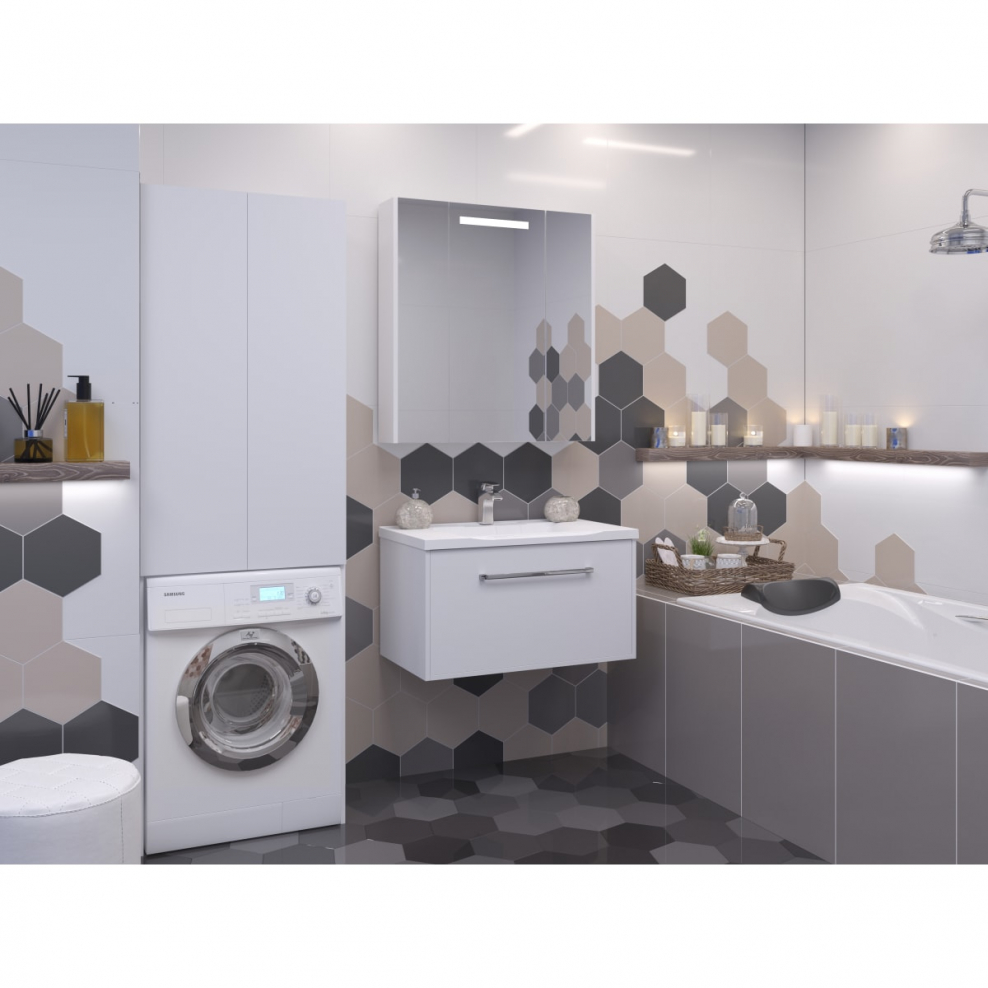 ЛИЛЛОНГЕН шкаф для стиральной машины, белый64x38x195 см