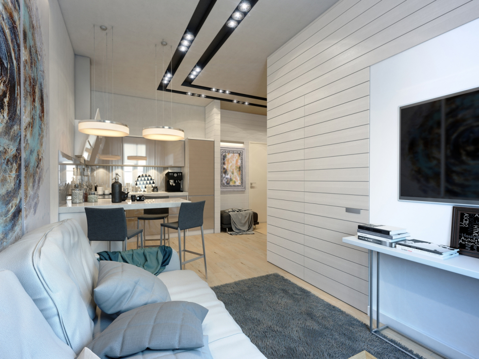 Студия в стиле лофт 40м2