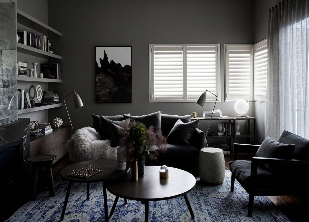 Спальня в серых тонах