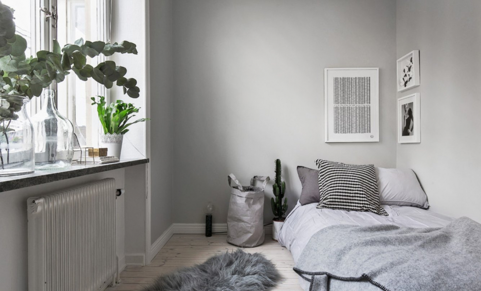 Спальня в скандинавском стиле икеа