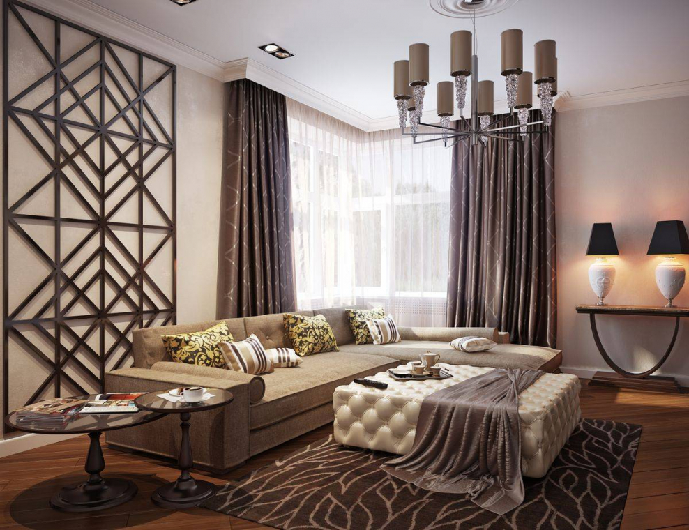 Спальня-гостиная в стиле арт деко