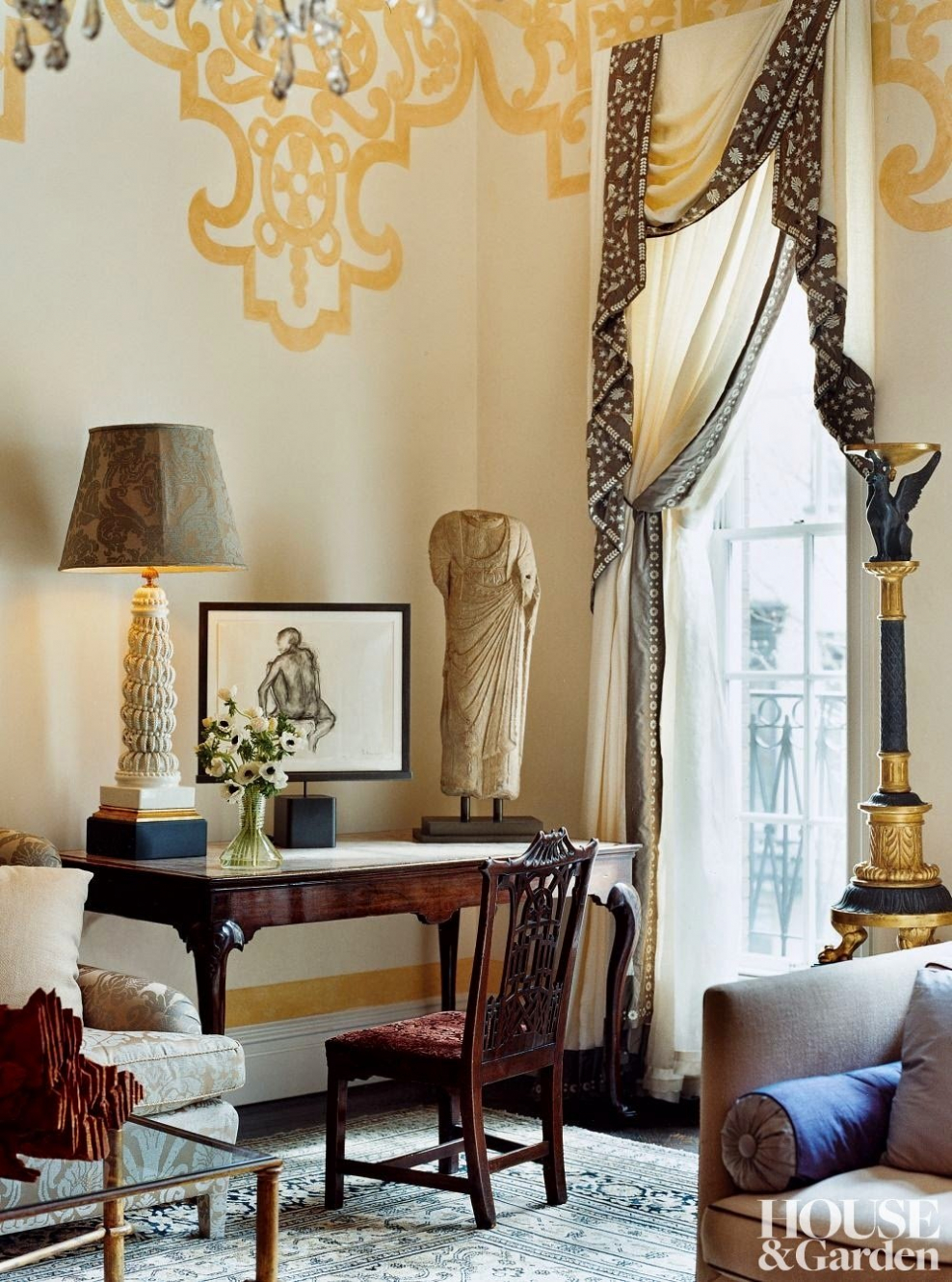 Римские шторы арт деко