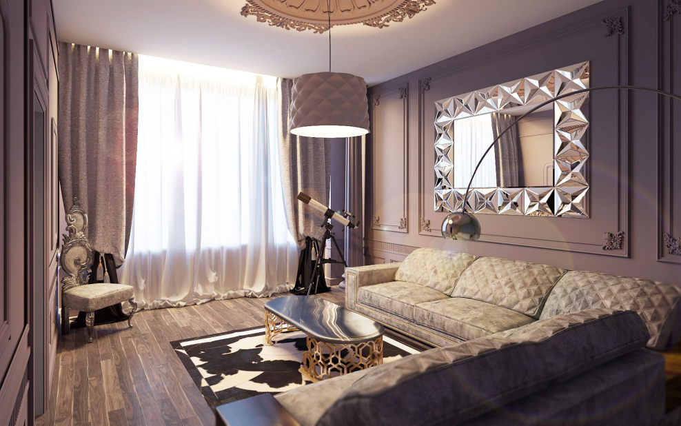 Шторы арт деко гостиная