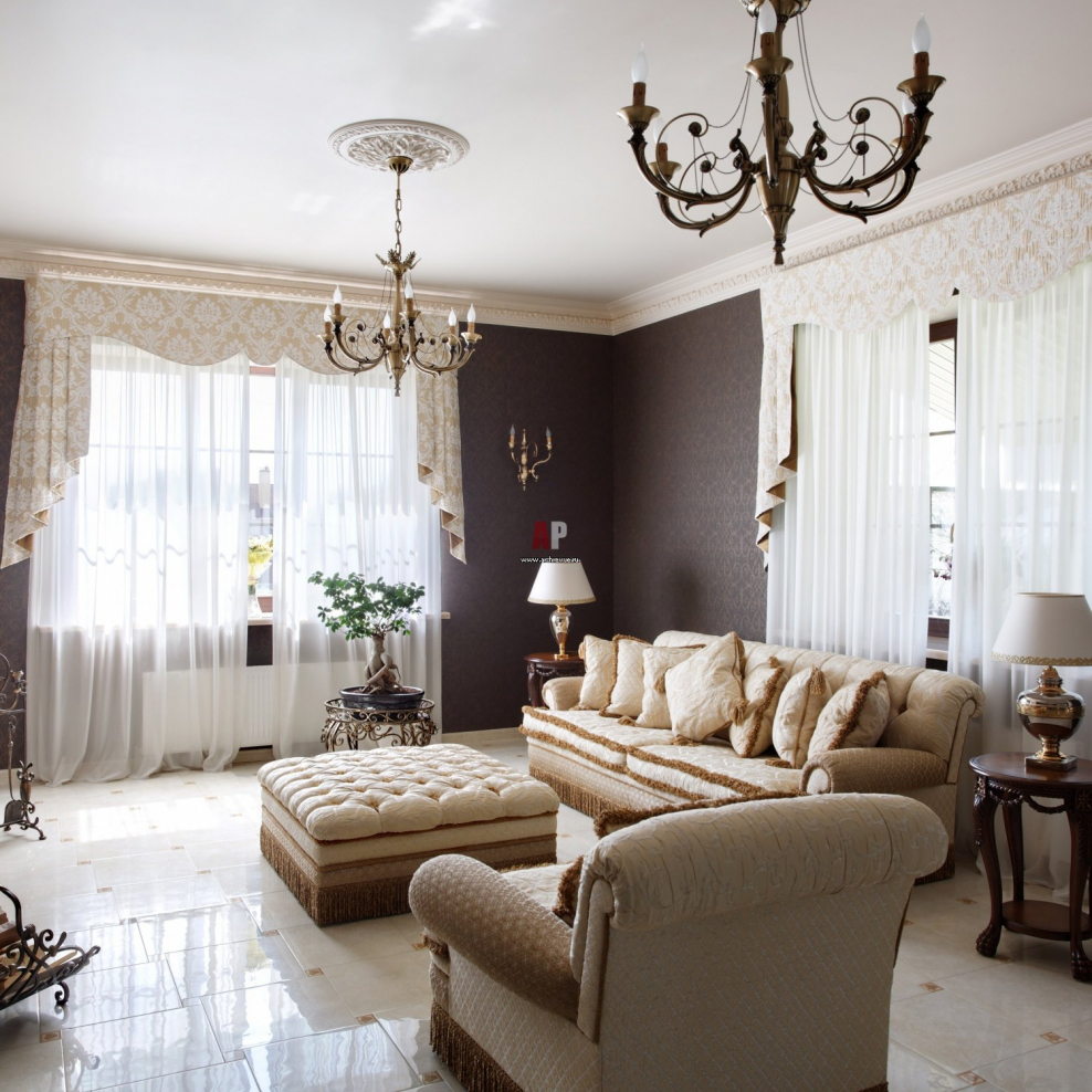 Желтые шторы в интерьере