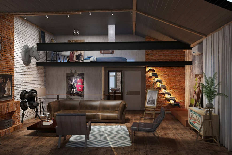 Домик в стиле лофт
