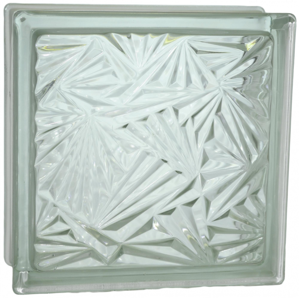 Стеклоблок "Альфа" бесцветный 19*19*8 см. Glass Block Clear 1919/8 Alpha