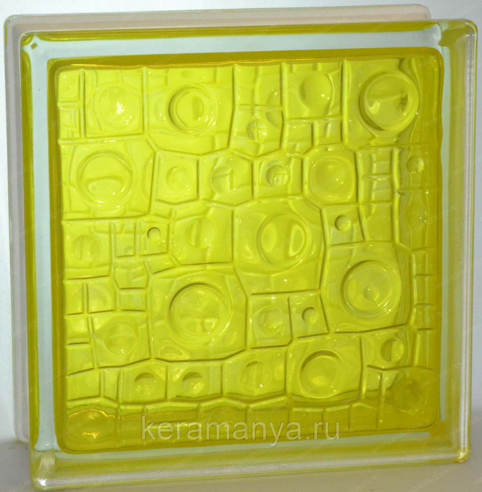 Стеклоблок Савона медовый