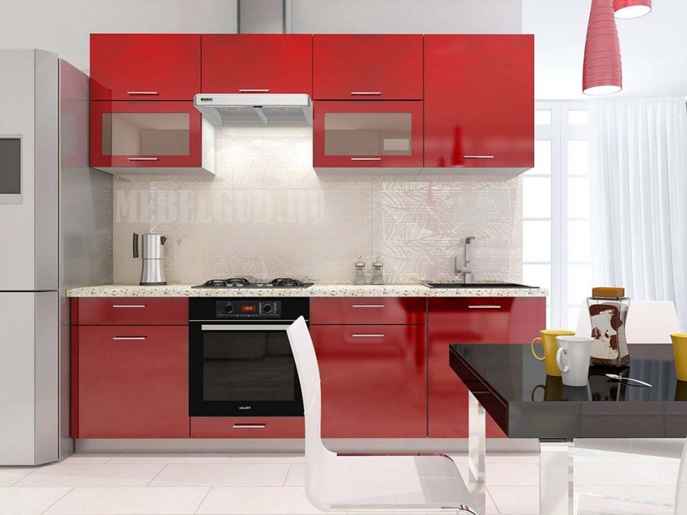 Кухонный гарнитур Ксения Стендмебель красный глянец