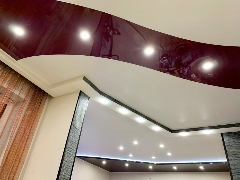 Двойной натяжной потолок