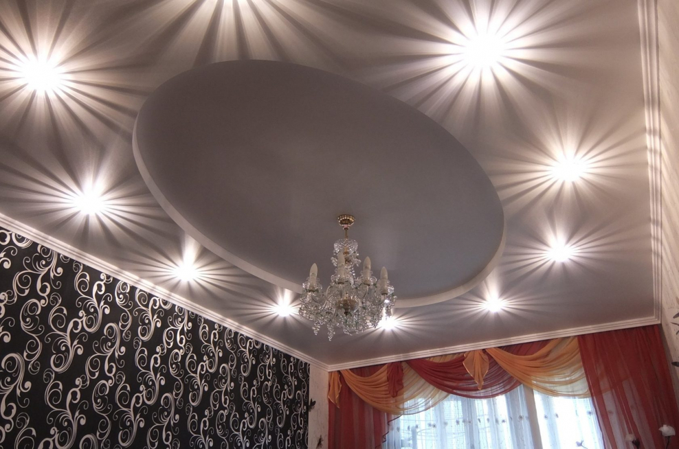 Точечный натяжной потолок