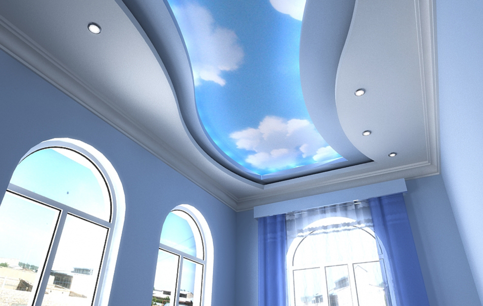 Натяжной потолок небо