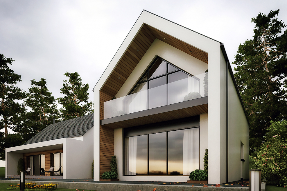 Дом Модерн скатная кровля